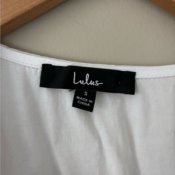 Lulus In A Ruffle White Ruffled Hook and Eye Top - Picture 6 of 7